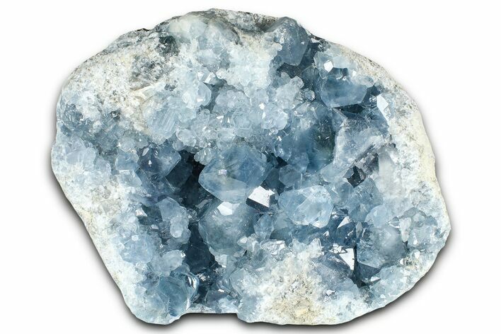 Sparkling Celestine (Celestite) Geode Section - Madagascar #364648